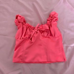 I Am Gia Neon Pink Top
